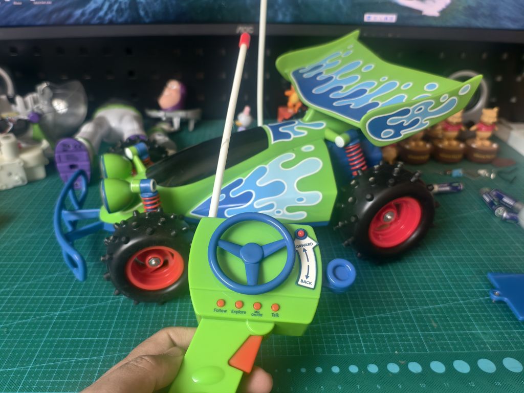 Toy Story enthusiast who frequently repairs collectible RC cars
